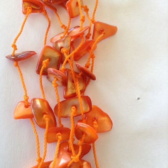 Orange coral choker  - Picture 3 of 7